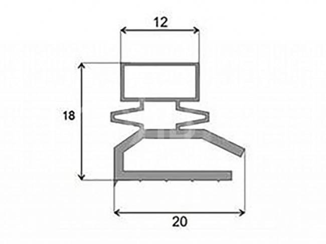 Уплотнитель 1280*560мм для холодильника Полюс 10